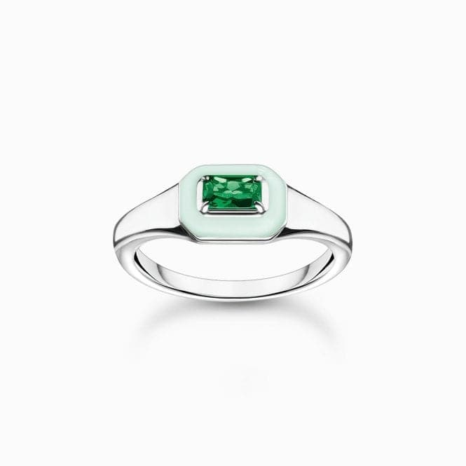 Charming Green Stone Ring TR2434 - 496 - 6Thomas Sabo Charm Club CharmingTR2434 - 496 - 6 - 52