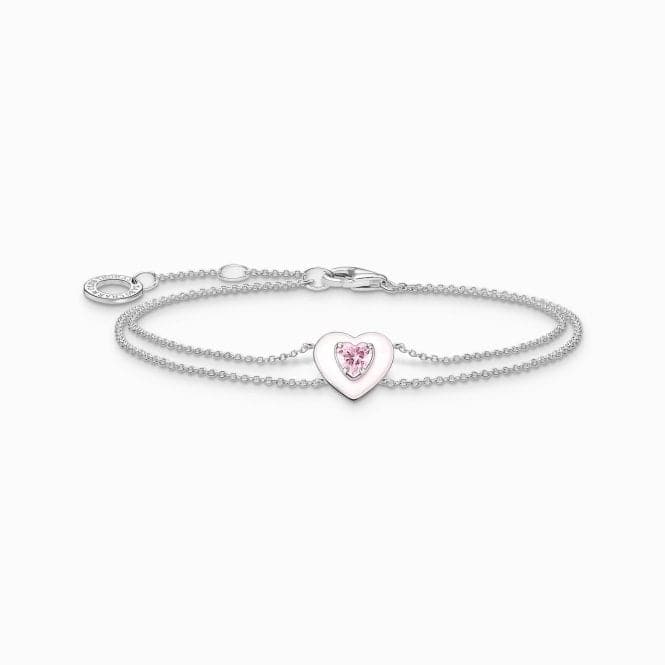 Charming Heart With Pink Stone Bracelet A2091 - 041 - 9Thomas Sabo Charm Club CharmingA2091 - 041 - 9