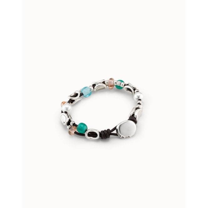 Charming Multicolor Crystal Artisan Glass BraceletUNOde50PUL2343MCLMTL0M