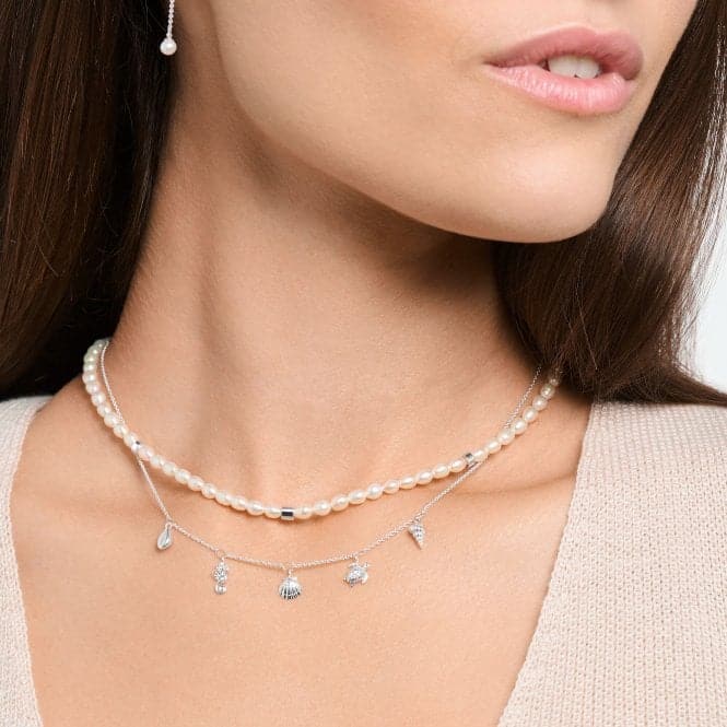 Charming Pearl Necklace KE2161 - 082 - 14 - L45VThomas Sabo Charm Club CharmingKE2161 - 082 - 14