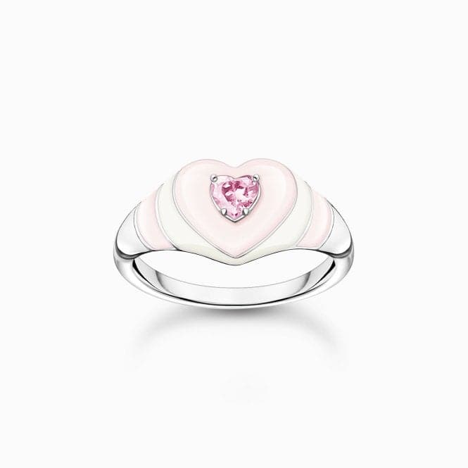 Charming Pink Stone Heart Ring TR2435 - 041 - 9Thomas Sabo Charm Club CharmingTR2435 - 041 - 9 - 58