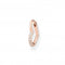 Charming Rose Gold Plated White Heart Single Hoop Earring CR693 - 416 - 14Thomas Sabo Charm Club CharmingCR693 - 416 - 14