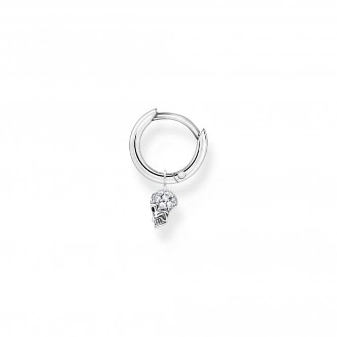 Charming Skull Single Hoop Earring CR706-643-14