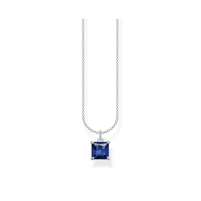 Charming Sterling Silver Blue Stone Necklace KE2156 - 699 - 32 - L45VThomas Sabo Charm Club CharmingKE2156 - 699 - 32
