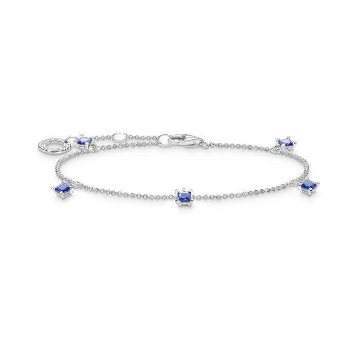 Charming Sterling Silver Blue Stones Bracelet A2058 - 699 - 32 - L19VThomas Sabo Charm Club CharmingA2058 - 699 - 32