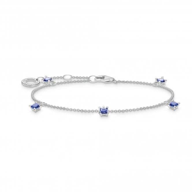 Charming Sterling Silver Blue Stones Bracelet A2058 - 699 - 32 - L19VThomas Sabo Charm Club CharmingA2058 - 699 - 32