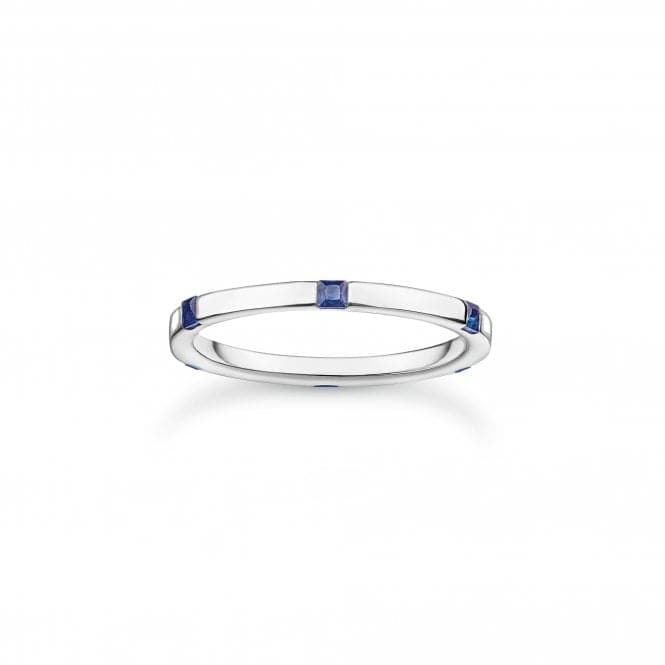 Charming Sterling Silver Blue Stones Ring TR2396 - 699 - 32Thomas Sabo Charm Club CharmingTR2396 - 699 - 32 - 48