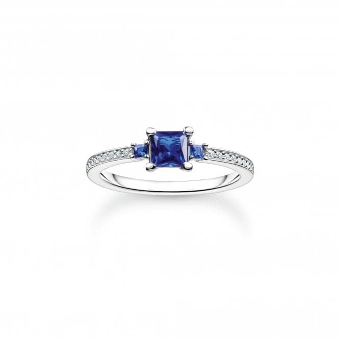 Charming Sterling Silver Blue Stones Ring TR2402 - 166 - 32Thomas Sabo Charm Club CharmingTR2402 - 166 - 32 - 48