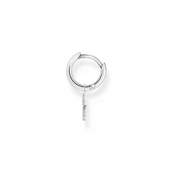 Charming Sterling Silver Cross Single Hoop Earring CR709 - 051 - 14Thomas Sabo Charm Club CharmingCR709 - 051 - 14