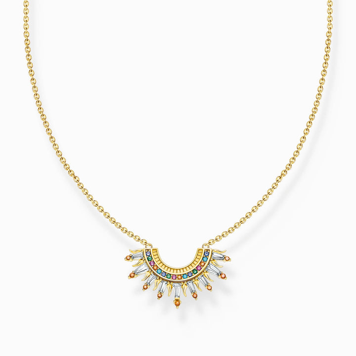 Charming Sterling Silver Gold Plated Colourful Stones Sunbeams Necklace KE2203 - 488 - 7Thomas Sabo Charm Club CharmingKE2203 - 488 - 7