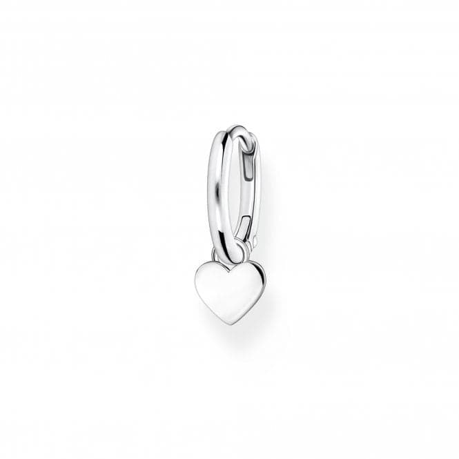 Charming Sterling Silver Heart Single Hoop Earring CR696 - 001 - 21Thomas Sabo Charm Club CharmingCR696 - 001 - 21