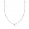 Charming Sterling Silver Hearts And White Stones Necklace KE2155 - 051 - 14 - L90VThomas Sabo Charm Club CharmingKE2155 - 051 - 14