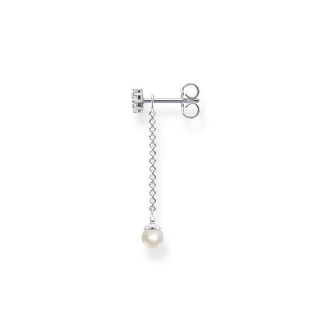 Charming Sterling Silver Long Pearl Single Earring H2238 - 167 - 14Thomas Sabo Charm Club CharmingH2238 - 167 - 14