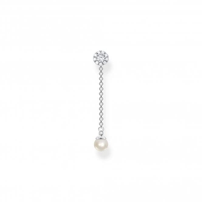 Charming Sterling Silver Long Pearl Single Earring H2238 - 167 - 14Thomas Sabo Charm Club CharmingH2238 - 167 - 14