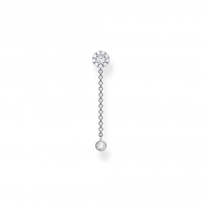 Charming Sterling Silver Long White Stones Single Earring H2237 - 051 - 14Thomas Sabo Charm Club CharmingH2237 - 051 - 14