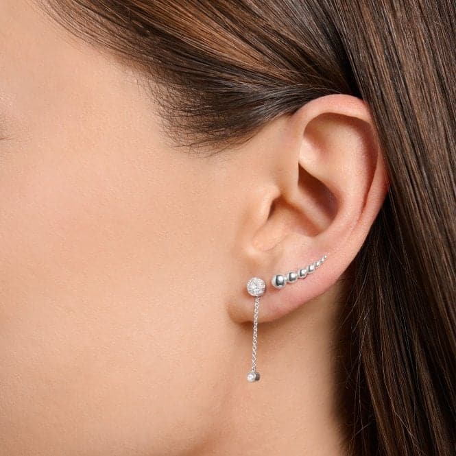 Charming Sterling Silver Long White Stones Single Earring H2237 - 051 - 14Thomas Sabo Charm Club CharmingH2237 - 051 - 14