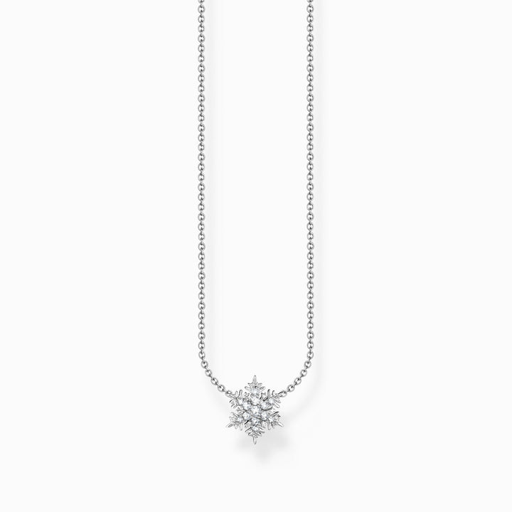 Charming Sterling Silver Snowflake White Stones Necklace KE2286 - 051 - 14Thomas Sabo Charm Club CharmingKE2286 - 051 - 14 - L45V