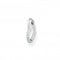 Charming Sterling Silver White Heart Single Hoop Earring CR693 - 051 - 14Thomas Sabo Charm Club CharmingCR693 - 051 - 14