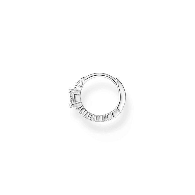 Charming Sterling Silver White Single Hoop Earring CR691 - 051 - 14Thomas Sabo Charm Club CharmingCR691 - 051 - 14