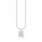 Charming Sterling Silver White Stone Necklace KE2156 - 051 - 14 - L45VThomas Sabo Charm Club CharmingKE2156 - 051 - 14