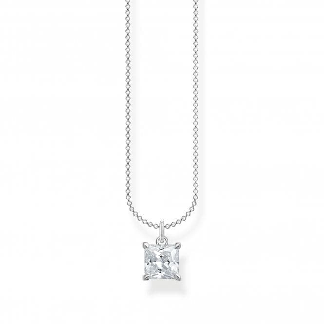Charming Sterling Silver White Stone Necklace KE2156 - 051 - 14 - L45VThomas Sabo Charm Club CharmingKE2156 - 051 - 14