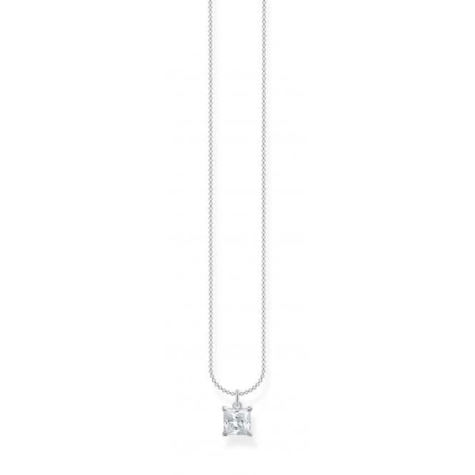 Charming Sterling Silver White Stone Necklace KE2156 - 051 - 14 - L45VThomas Sabo Charm Club CharmingKE2156 - 051 - 14