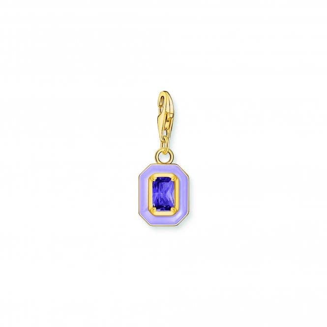 Charmista Enamel Violet Pop Gold Plated Octagon Charm 2034 - 565 - 13Thomas Sabo Charm Club Charmista2034 - 565 - 13