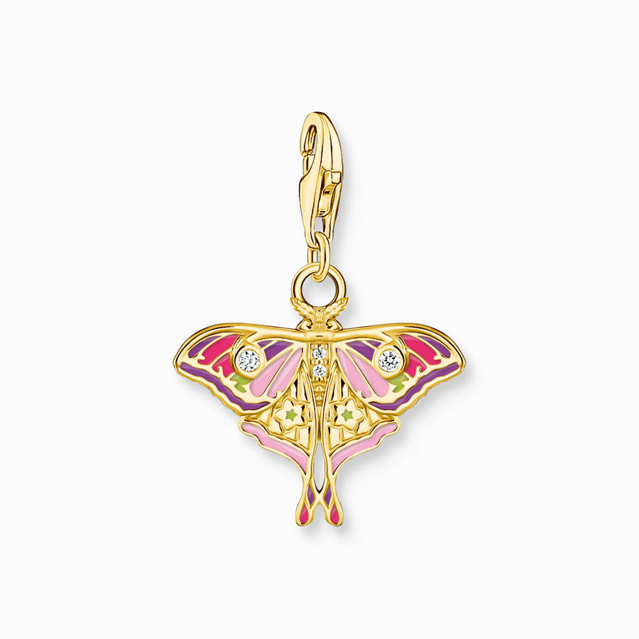 Charmista Gold Plated Colourful Moth Charm Pendant 2209 - 565 - 7Thomas Sabo Charm Club Charmista2209 - 565 - 7