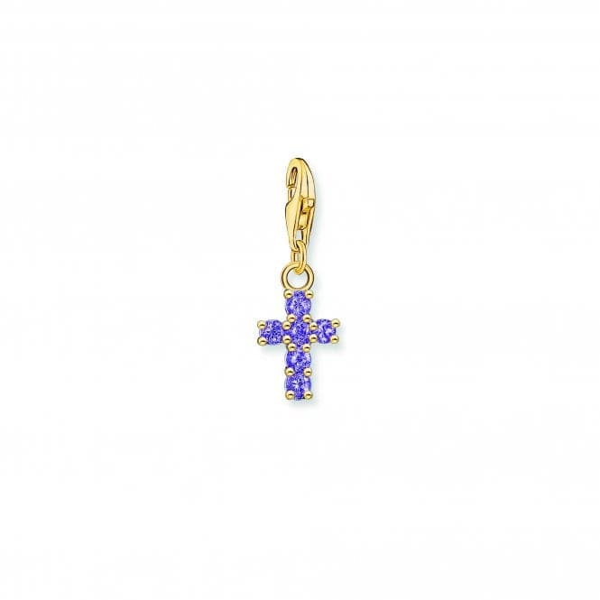 Charmista Gold Plated Violet Cross Charm 2036 - 414 - 13Thomas Sabo Charm Club Charmista2036 - 414 - 13