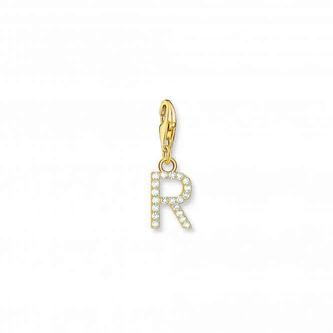 Charmista Gold Plated Zirconia Letter R Charm Pendant 1981 - 414 - 14Thomas Sabo Charm Club Charmista1981 - 414 - 14