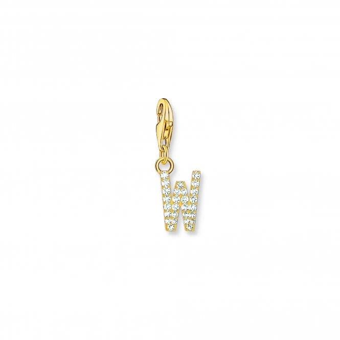 Charmista Gold Plated Zirconia Letter W Charm Pendant 1986 - 414 - 14Thomas Sabo Charm Club Charmista1986 - 414 - 14