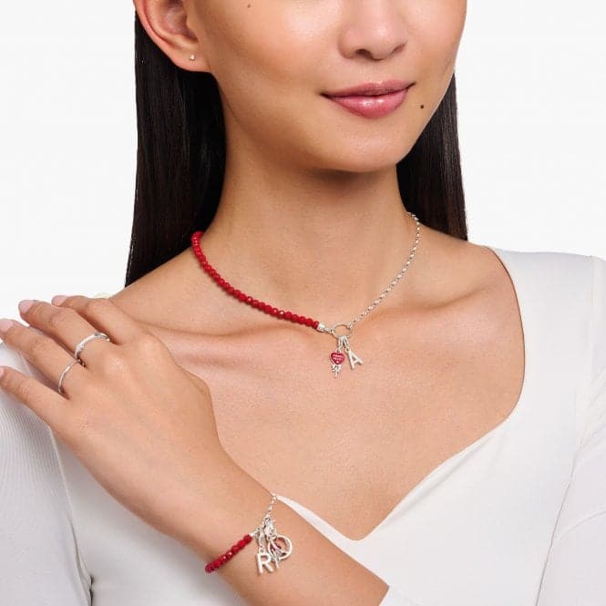 Charmista Member Red Sterling Silver Enamel Necklace KE2190 - 007 - 10Thomas Sabo Charm Club CharmistaKE2190 - 007 - 10