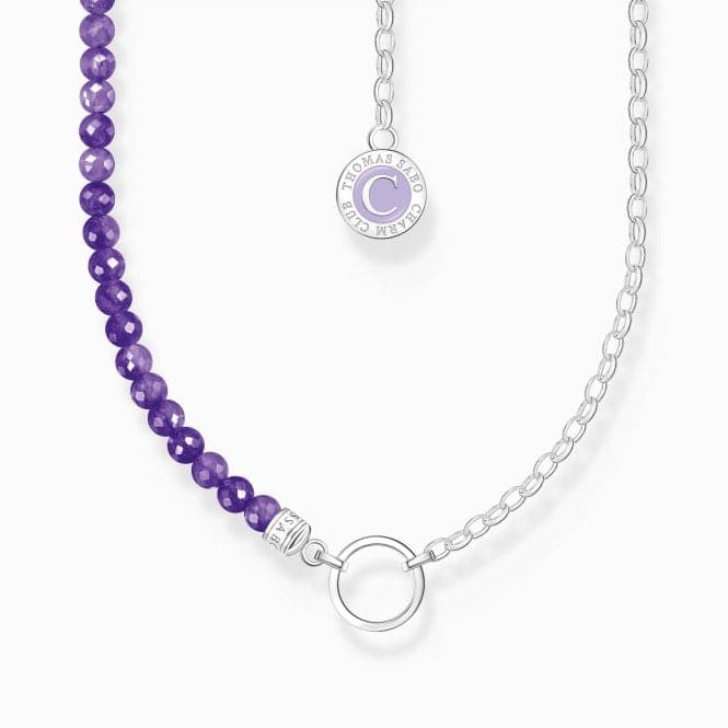 Charmista Member Violet Sterling Silver Enamel Charm Necklace KE2190 - 007 - 13Thomas Sabo Charm Club CharmistaKE2190 - 007 - 13 - L37V