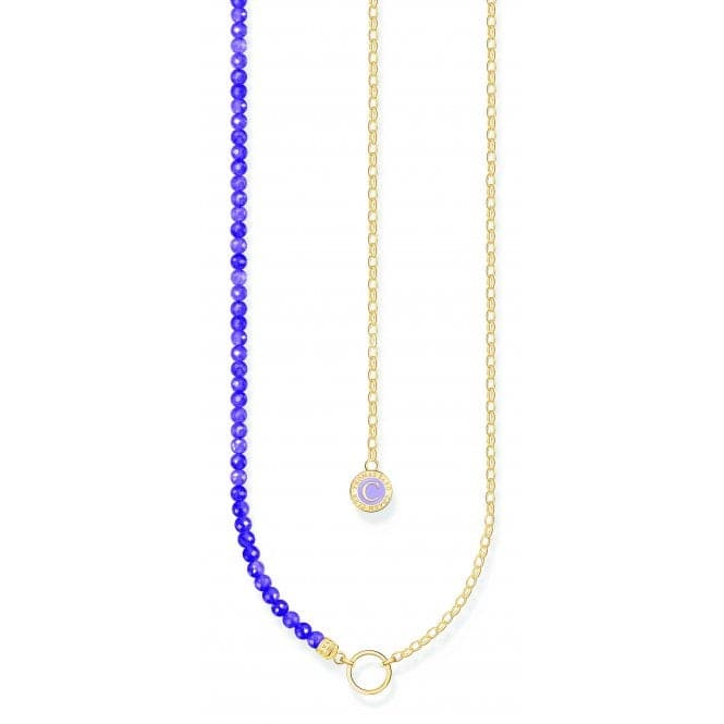 Charmista Member Violet Sterling Silver Gold Plated Enamel Charm Necklace KE2190 - 427 - 13Thomas Sabo Charm Club CharmistaKE2190 - 427 - 13 - L37V