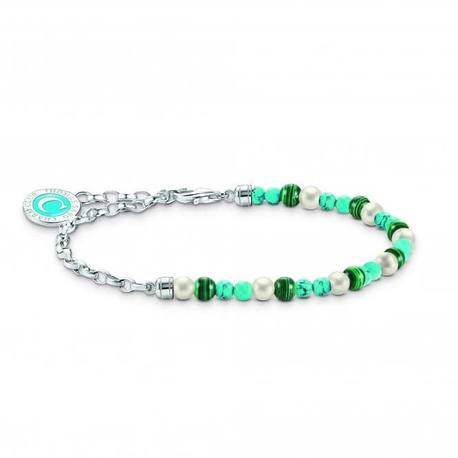 Charmista Multicoloured Cold Enamel Freshwater Pearl Bracelet A2130 - 158 - 7Thomas Sabo Charm Club CharmistaA2130 - 158 - 7 - L19v