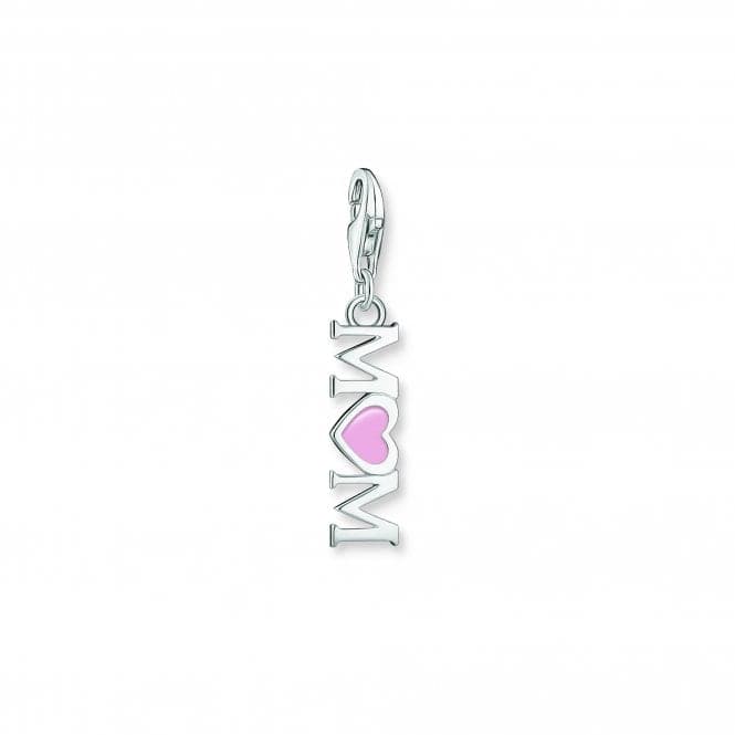 Charmista Pink Cold Enamel Mom With Heart Charm Pendant 2001 - 007 - 9Thomas Sabo Charm Club Charmista2001 - 007 - 9