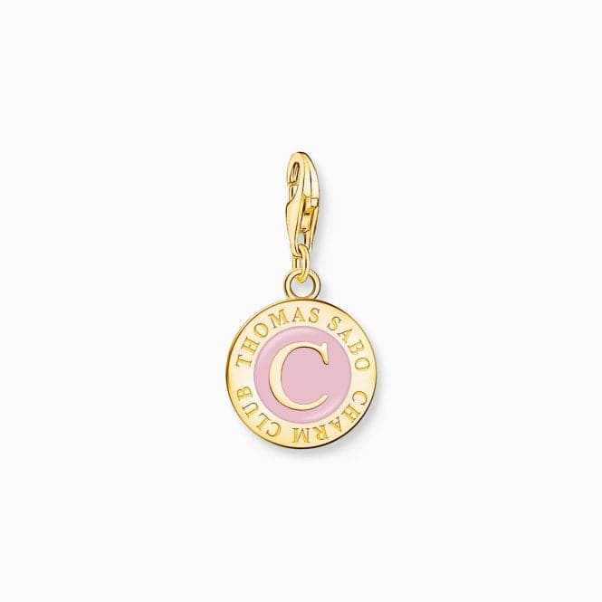 Charmista Pink Sterling Silver Gold Plated Enamel Coin Charm 2097 - 427 - 9Thomas Sabo Charm Club Charmista2097 - 427 - 9