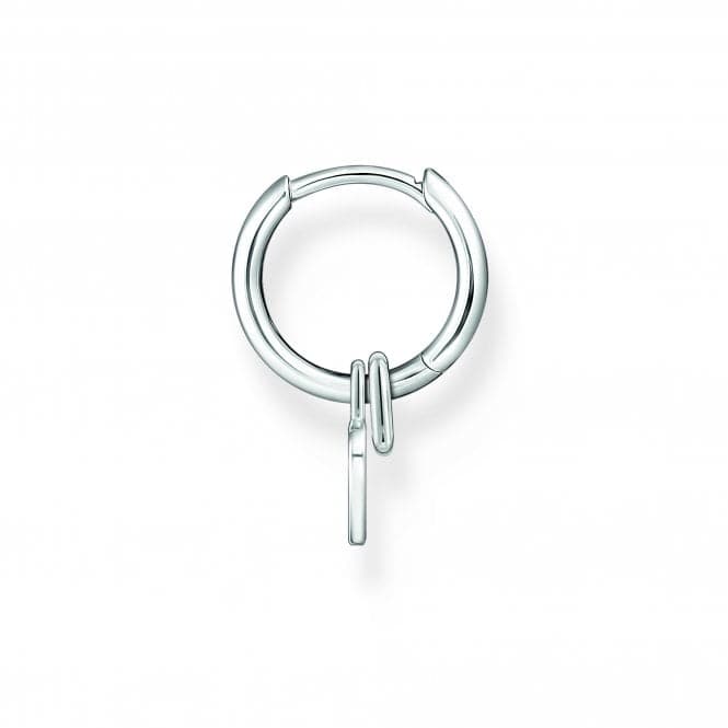 Charmista Silver Heart Single Hoop Earring CR717 - 001 - 21Thomas Sabo Charm Club CharmistaCR717 - 001 - 21