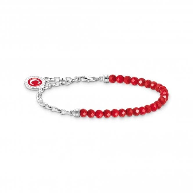 Charmista Sterling Silver Enamel Red Bracelet A2130 - 007 - 10Thomas Sabo Charm Club CharmistaA2130 - 007 - 10 - L15v