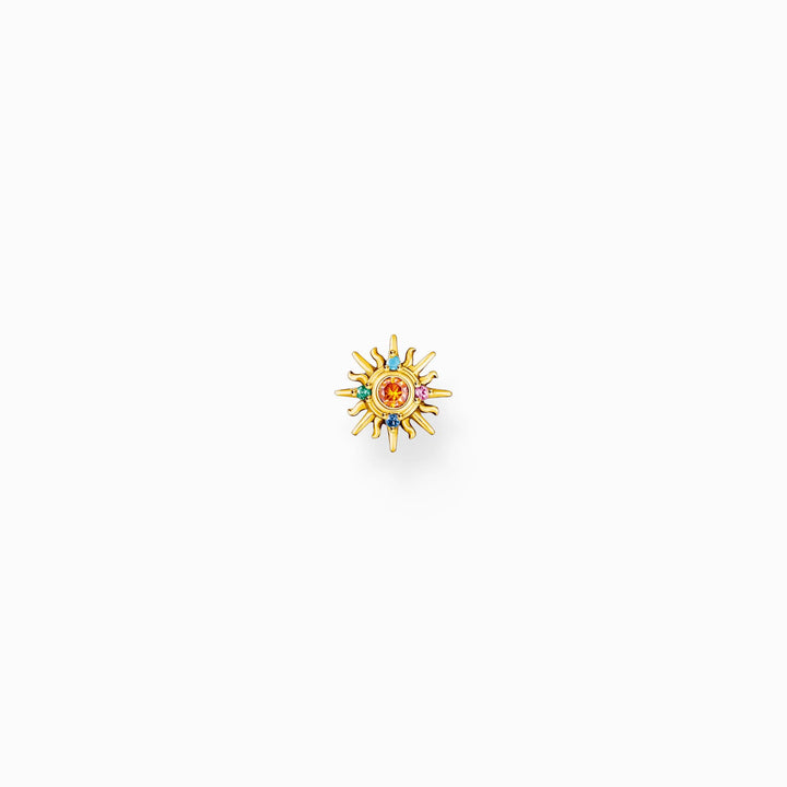 Charmista Sterling Silver Gold Plated Colourful Stones Sun Single Earring H2284 - 971 - 7Thomas Sabo Charm Club CharmingH2284 - 971 - 7