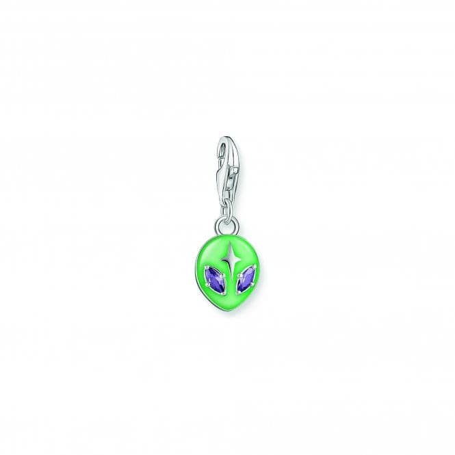 Charmista Sterling Silver Green Enamel Alien Head Charm 2050 - 041 - 6Thomas Sabo Charm Club Charmista2050 - 041 - 6