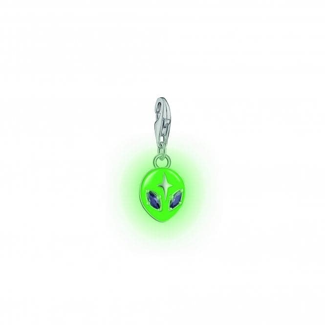 Charmista Sterling Silver Green Enamel Alien Head Charm 2050 - 041 - 6Thomas Sabo Charm Club Charmista2050 - 041 - 6