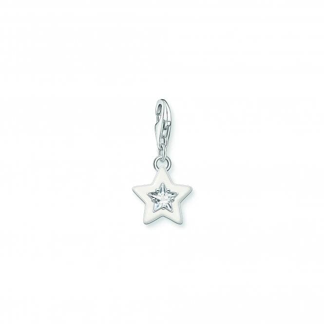 Charmista Sterling Silver White Enamel Star Charm 2044 - 041 - 14Thomas Sabo Charm Club Charmista2044 - 041 - 14