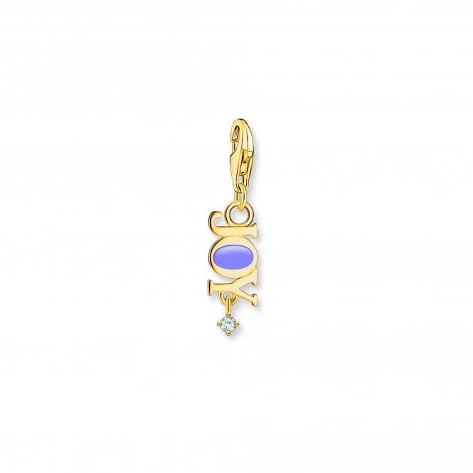 Charmista Violet Gold Plated Cold Enamel Joy Charm Pendant 2007 - 565 - 13Thomas Sabo Charm Club Charmista2007 - 565 - 13