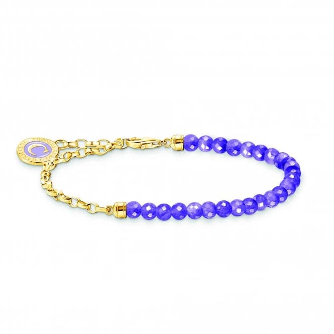 Charmista Violet Sterling Silver Gold Plated Enamel Bracelet A2130 - 427 - 13Thomas Sabo Charm Club CharmistaA2130 - 427 - 13 - L13V