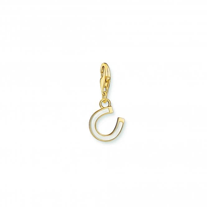 Charmista White Enamel Gold Plated Horseshoe Charm 2018 - 427 - 14Thomas Sabo Charm Club Charmista2018 - 427 - 14