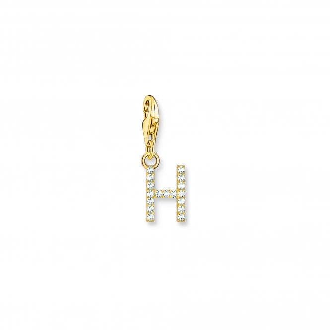 Charmista White Gold Plated Zirconia Letter H Charm Pendant 1971 - 414 - 14Thomas Sabo Charm Club Charmista1971 - 414 - 14