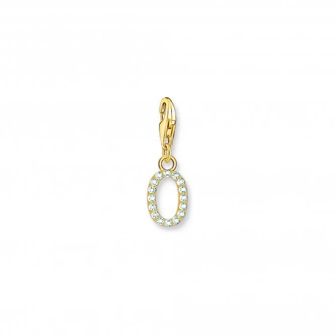 Charmista White Gold Plated Zirconia Letter O Charm Pendant 1978 - 414 - 14Thomas Sabo Charm Club Charmista1978 - 414 - 14