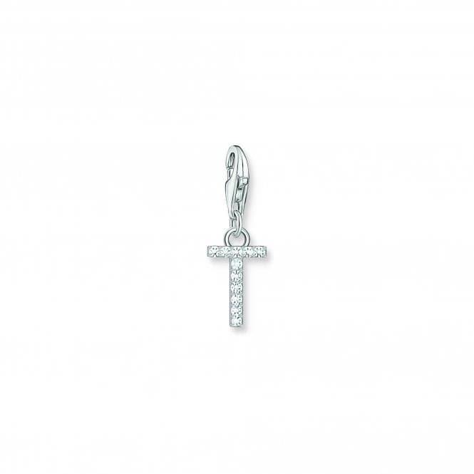 Charmista White Zirconia Letter T Charm Pendant 1957 - 051 - 14Thomas Sabo Charm Club Charmista1957 - 051 - 14