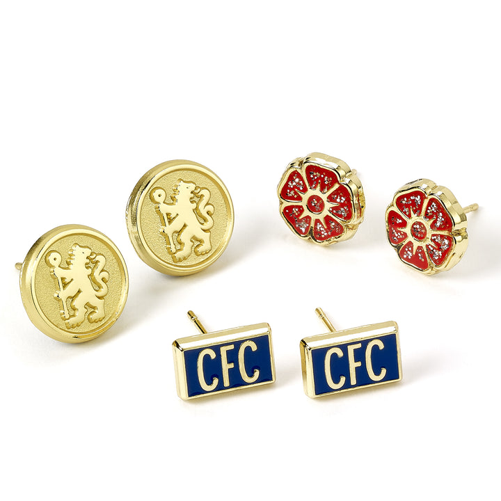 Chelsea Football Club Set of 3 Stud Earrings CFCES001